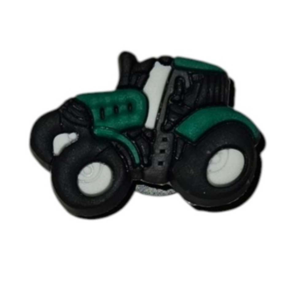 4/$8 Green and Black Tractor Trailer Crocs Shoe Charm Crocs Bracelet Acessory